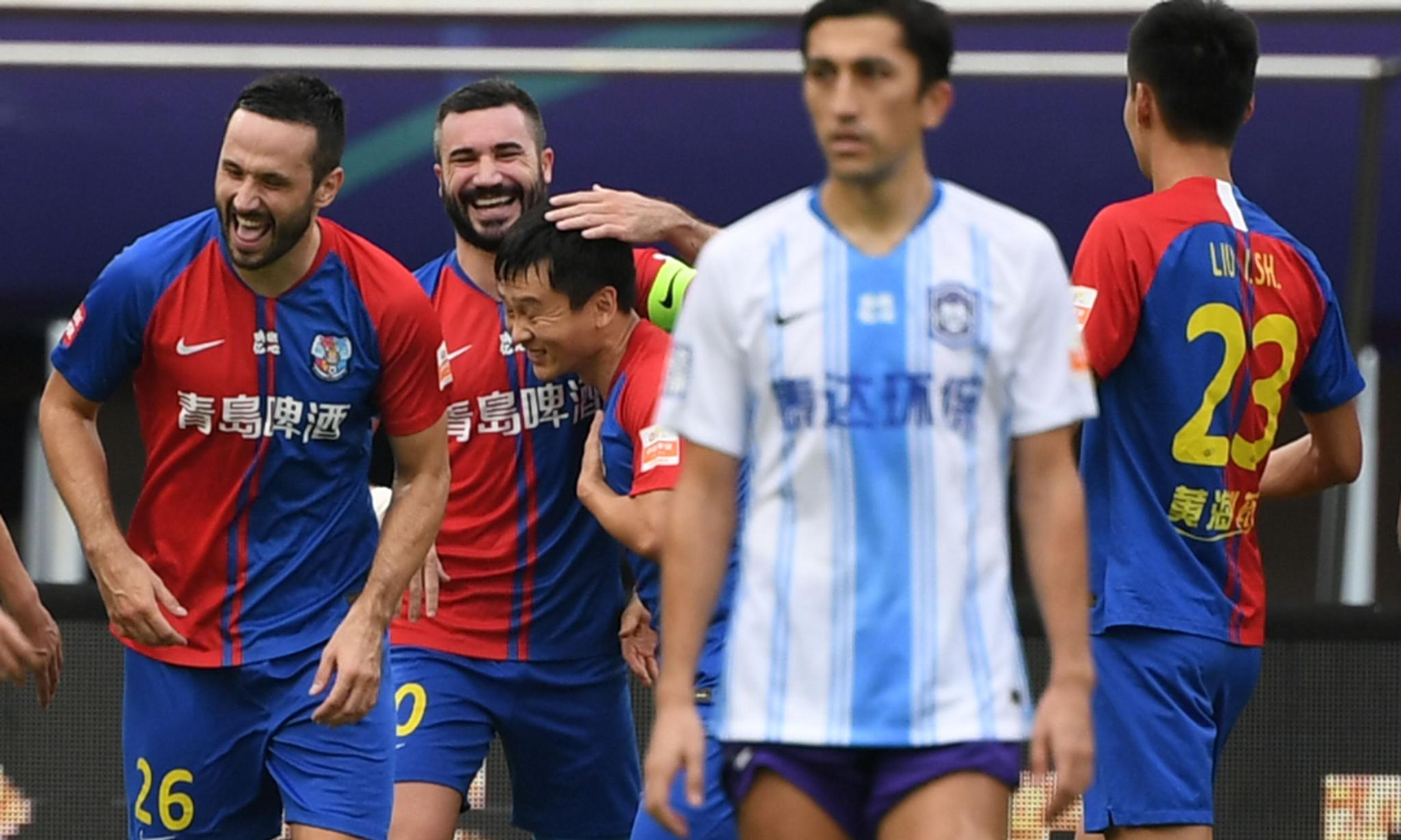 青岛黄海紧追华夏,狂胜天津泰达全面逆袭的简单介绍 青岛黄海紧追华夏,狂胜天津泰达全面逆袭的简单介绍